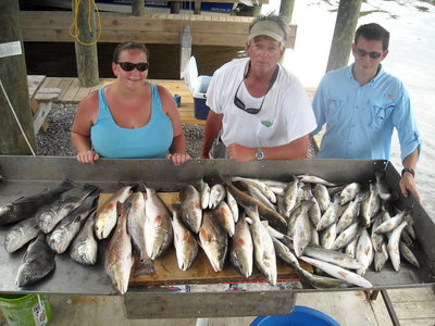 Alex,Skip,and Phillip with the day's catch