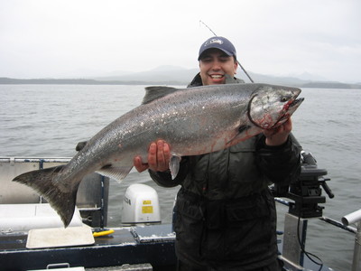 Ross with a 20lb Chinook Salmon