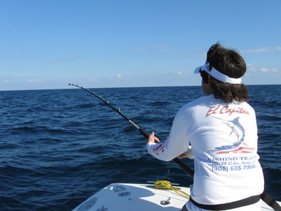 Junior angler holds on tight!