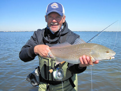Mike Perez Sarasota Bay fly redfish caught with Capt. Rick Grassett