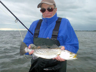 Nick Reding's Sarasota Bay fly trout caught with Capt. Rick Grassett.
