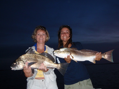 Allison and Marissa with an early morning double.