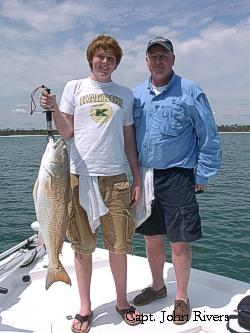 Here is a nice big Redfish we caught while fishing in the pass for Sheepshead