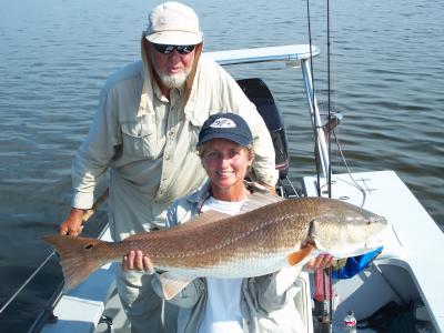 Carole and Walt with a nice redfish!