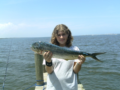 Helen Kinchen with her 1st dolphin.