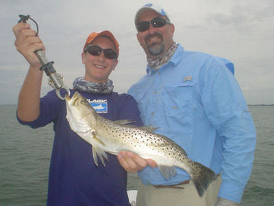 Scott and Scottie Heidler Sarasota Bay CAL jig trout caught with Capt. Rick Grassett.