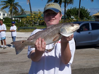 David Brasher -- current Teen Angler of the Year with a nice redfish he caught.
