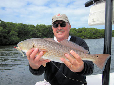 Tom Wright's Sarasota Bay CAL jig red caught and released with Capt. Rick Grassett