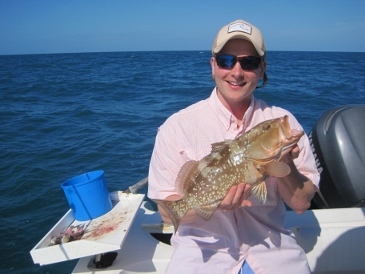 21-inch red grouper, on squid