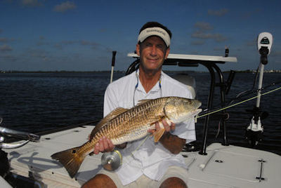Vic Cook' s Sarasota Bay fly redfish caught and released while fishing with Capt. Rick Grassett.