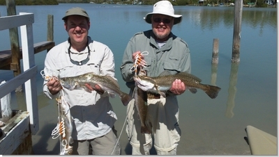 David and Clayton Twigg With Their Keeper Trout