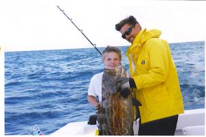 Really nice black grouper for this kid