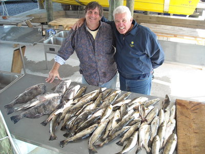 Dave and GW with dinner on the table!