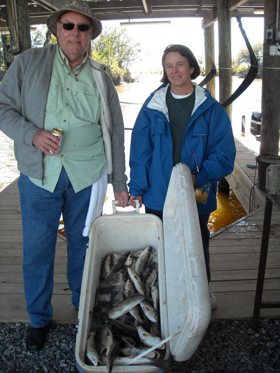 Joe Himel and Joan Peterson with the box full!