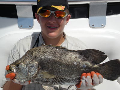Maxwell Higgins and his tripletail