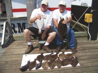 Joe and Andy Union Beach N.J. keeper Fluke.