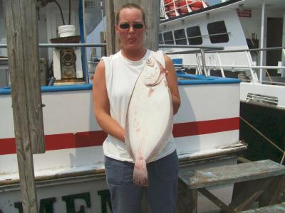 Dawn Brady, Morristownship, N.J. 4.4 lb. second place Fluke.