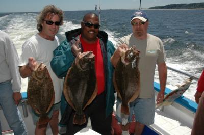 Yesterdays big Fluke: Jerry Woerner, Bill McCord,and Fred Young/Conoco Phillips group.