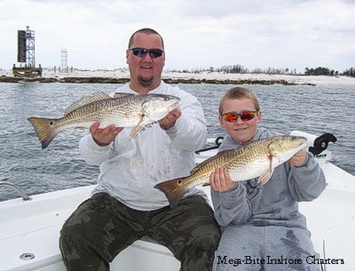 Bill and his son Joshua had fun hooking up these two keeper reds