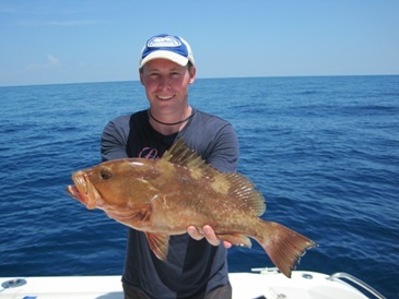 24-inch red grouper, caught on live shrimp, off Bonita Beach, SW FL